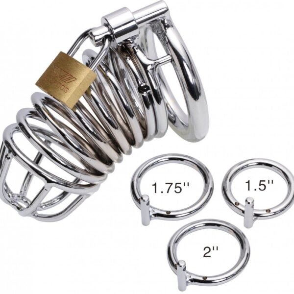 Male Chastity Cage - Chrome Plated Steel