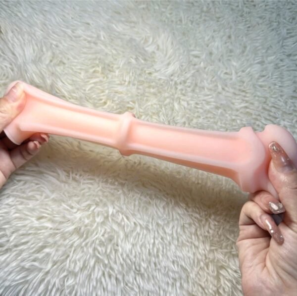 Built-In 3D Particle Flesh Coloured Male Masturbation Cup - Image 5