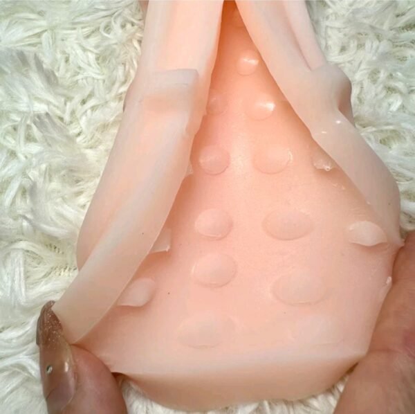 Built-In 3D Particle Flesh Coloured Male Masturbation Cup - Image 3